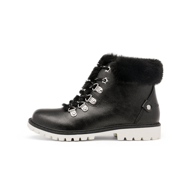 Girls Ankle Fashion Boots - BLACK PU - 1